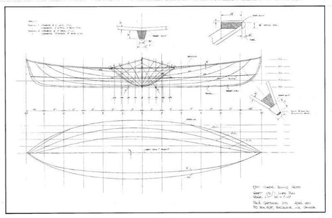 17 ft Coastal Rowboat, Design #179