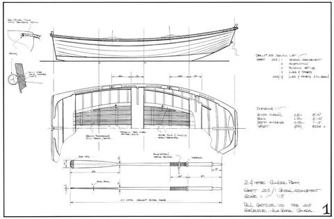2.45 metre and 3.05 metre Clinker Pram Dinghies  Design #206 & 206A