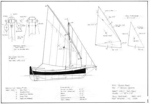 16ft Gozzo boat.  Design #238