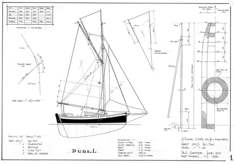4.9 Metre (16ft) Cutter PUDEL, Design #239